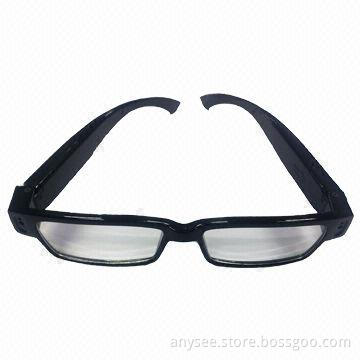 Eyeglasses Camera with DVR, RoHS, CE and FCC Marks, OEM and ODM Services Welcomed